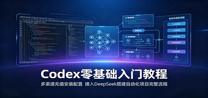 Codex零基础入门教程：多渠道充值安装配置，接入DeepSeek搭建自动化项目完整流程-心思维创富网_网上创业教程_网络创业项目