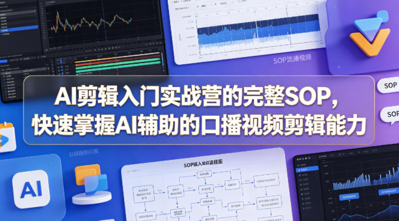 AI剪辑入门实战营的完整SOP，快速掌握AI辅助的口播视频剪辑能力-心思维创富网_网上创业教程_网络创业项目