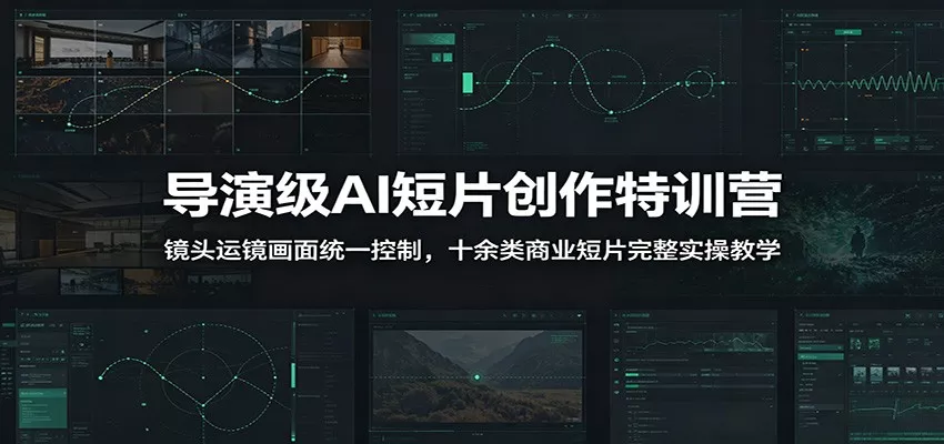 导演级AI短片创作特训营：镜头运镜画面统一控制，十余类商业短片完整实操教学(更新)-心思维创富网_网上创业教程_网络创业项目