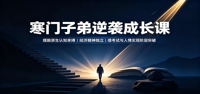 寒门子弟逆袭成长课：摆脱原生认知束缚，经济精神独立，借考试与人情实现阶层突破-心思维创富网_网上创业教程_网络创业项目