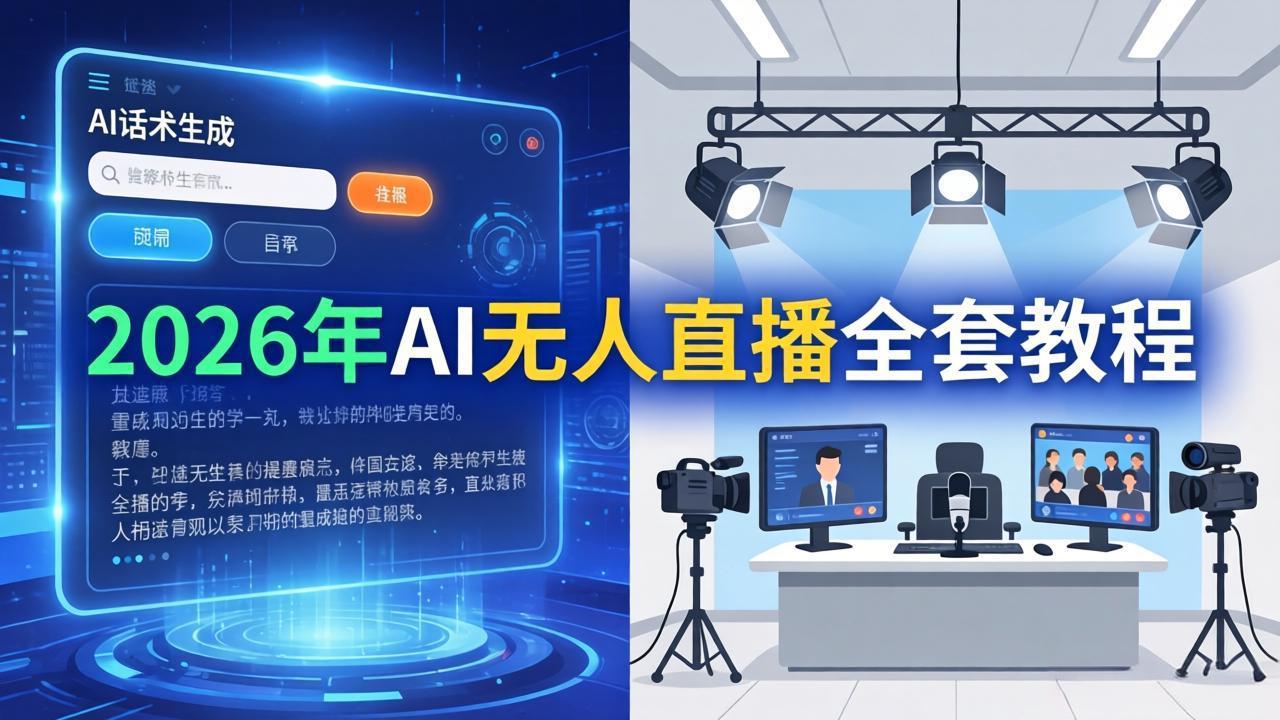 2026年AI无人直播全套教程：OBS安装+软件配置+直播间搭建+话术生成+一键开播实操-心思维创富网_网上创业教程_网络创业项目