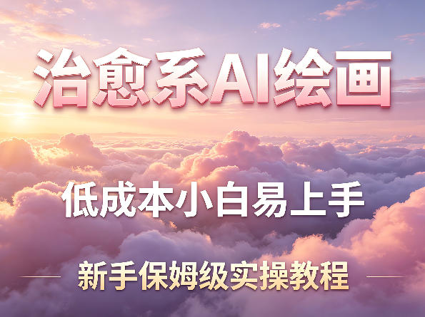 治愈系AI绘画提示词项目，低成本小白易上手，每天10分钟，新手保姆级实操教程-心思维创富网_网上创业教程_网络创业项目