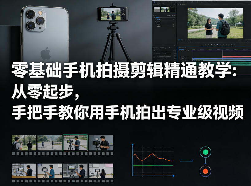 零基础手机拍摄剪辑精通教学：从零起步，手把手教你用手机拍出专业级视频-心思维创富网_网上创业教程_网络创业项目