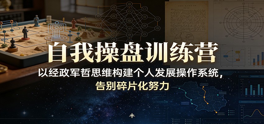 自我操盘训练营：以经政军哲思维构建个人发展操作系统，告别碎片化努力-心思维创富网_网上创业教程_网络创业项目