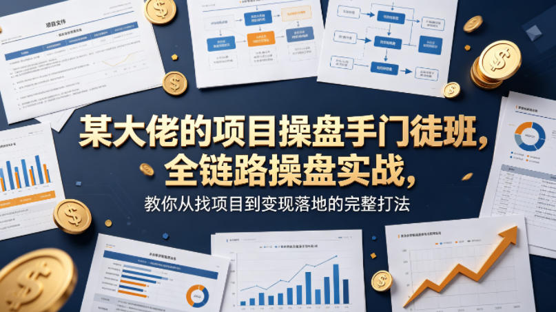 某大佬的项目操盘手门徒班，全链路操盘实战，教你从找项目到变现落地的完整打法-心思维创富网_网上创业教程_网络创业项目