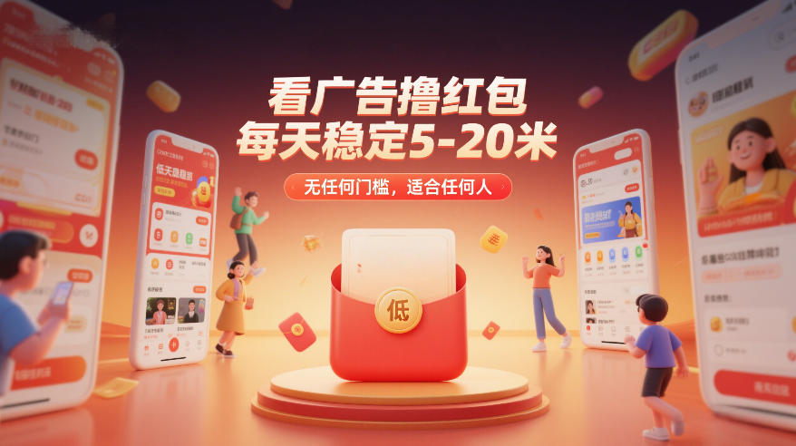 看广告撸红包，每天稳定5-20米，无任何门槛，适合任何人-心思维创富网_网上创业教程_网络创业项目