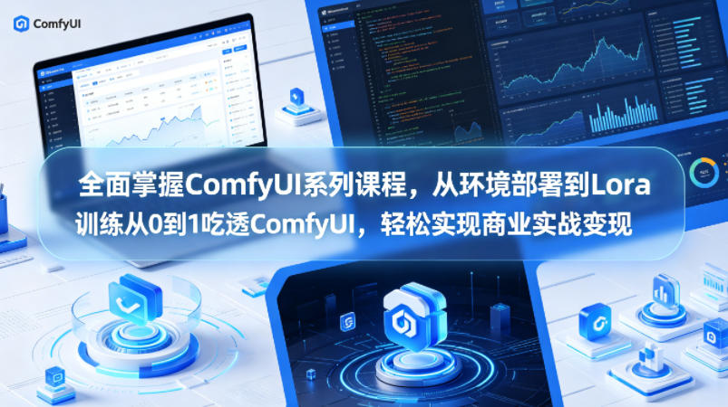 全面掌握ComfyUI系列课程，从环境部署到Lora训练从0到1吃透ComfyUI，轻松实现商业实战变现-心思维创富网_网上创业教程_网络创业项目