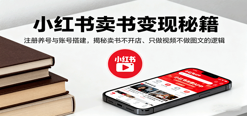 小红书卖书变现秘籍，注册养号与账号搭建，揭秘卖书不开店、只做视频不做图文的逻辑-心思维创富网_网上创业教程_网络创业项目