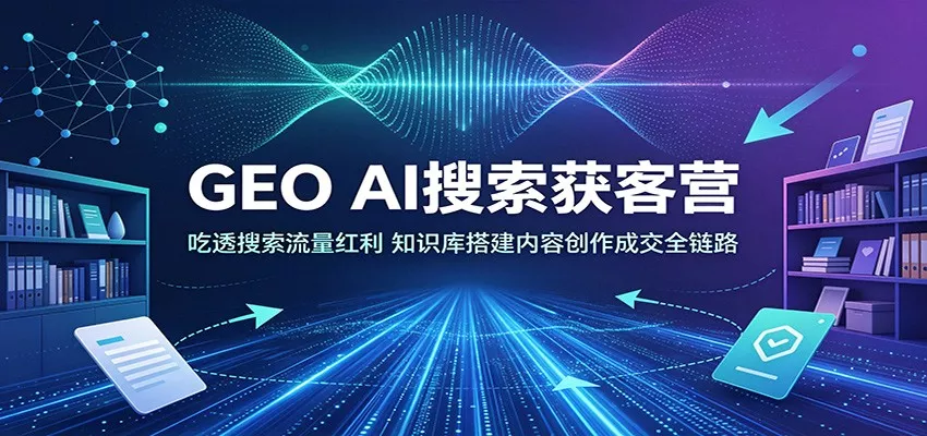 GEO AI搜索获客营：吃透搜索流量红利，知识库搭建内容创作成交全链路-心思维创富网_网上创业教程_网络创业项目