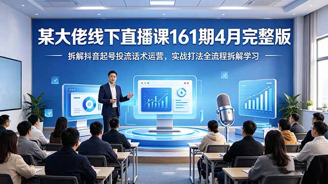某大佬线下直播课161期4月完整版，拆解抖音起号投流话术运营，实战打法全流程拆解学习-心思维创富网_网上创业教程_网络创业项目