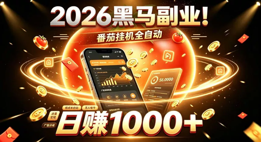 2026黑马副业！番茄挂G全自动日入1000+，操作最简单、门槛最低的线上轻资产项目【揭秘】-心思维创富网_网上创业教程_网络创业项目