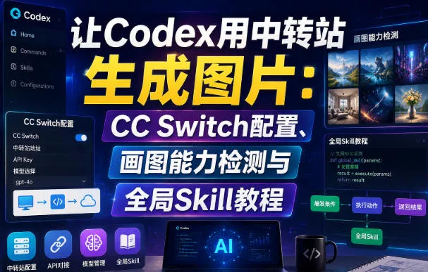 让Codex用中转站生成图片：CC Switch配置、画图能力检测与全局Skill教程-心思维创富网_网上创业教程_网络创业项目