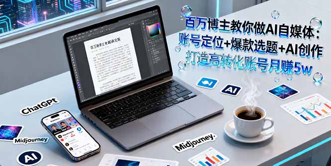 百万博主教你做AI自媒体：账号定位+爆款选题+AI创作 打造高转化账号月赚5w-心思维创富网_网上创业教程_网络创业项目