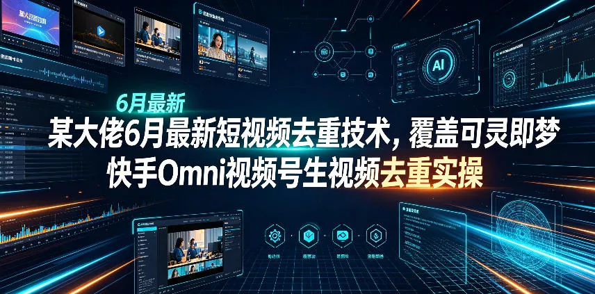 某大佬6月最新短视频去重技术，覆盖可灵即梦快手Omni视频号生视频去重实操-心思维创富网_网上创业教程_网络创业项目
