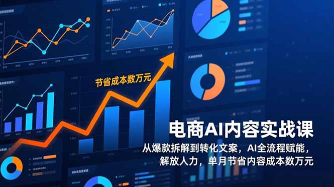 电商AI内容实战课，从爆款拆解到转化文案，AI全流程赋能，解放人力，单月节省内容成本数万元-心思维创富网_网上创业教程_网络创业项目