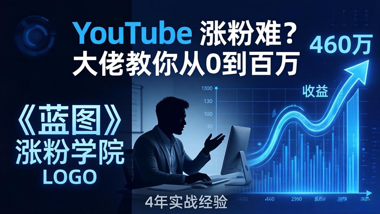 YouTube 涨粉难？《蓝图涨粉学院》：4 年赚 460 万的大佬教策略，从0到百万有路径！-心思维创富网_网上创业教程_网络创业项目