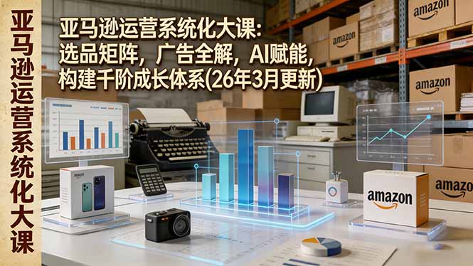 亚马逊运营系统化大课：选品矩阵，广告全解，AI赋能，构建千阶成长体系(26年3月更新-心思维创富网_网上创业教程_网络创业项目