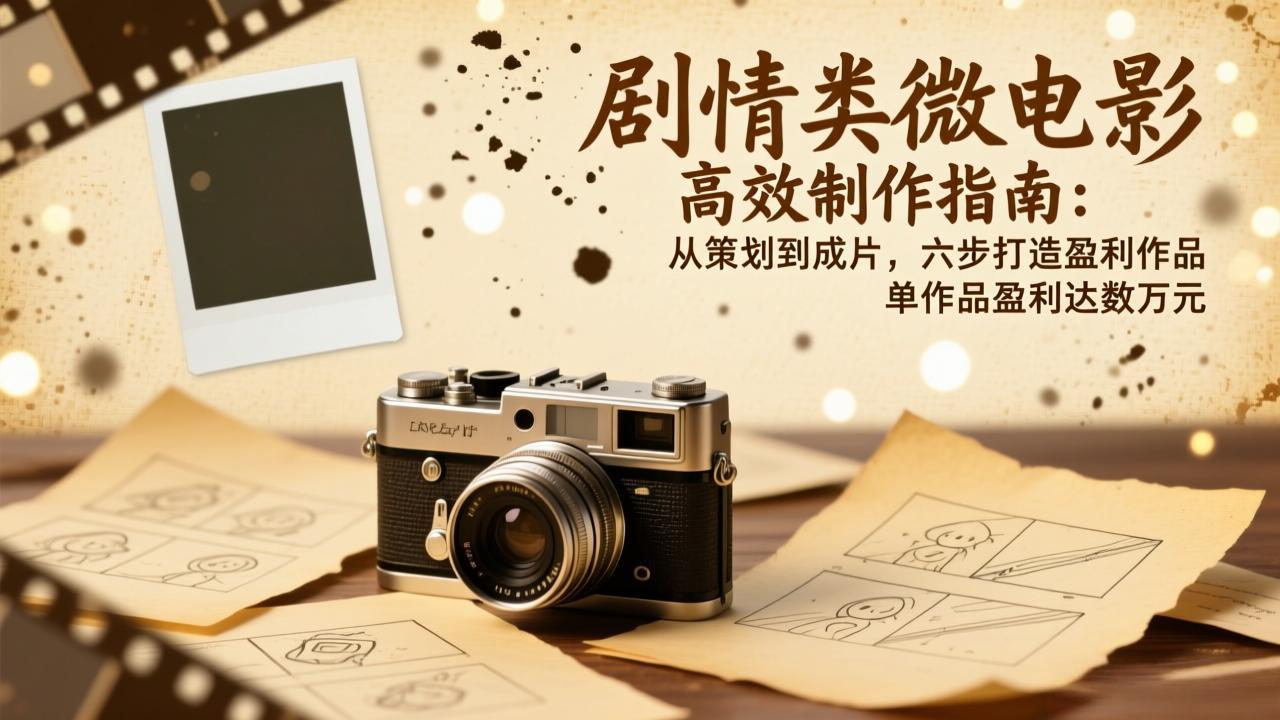 剧情类微电影高效制作指南：从策划到成片，六步打造盈利作品，单作品盈利达数万元-心思维创富网_网上创业教程_网络创业项目