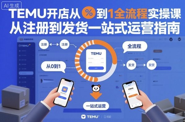 TEMU开店从0到1全流程实操课，从注册到发货一站式运营指南-心思维创富网_网上创业教程_网络创业项目