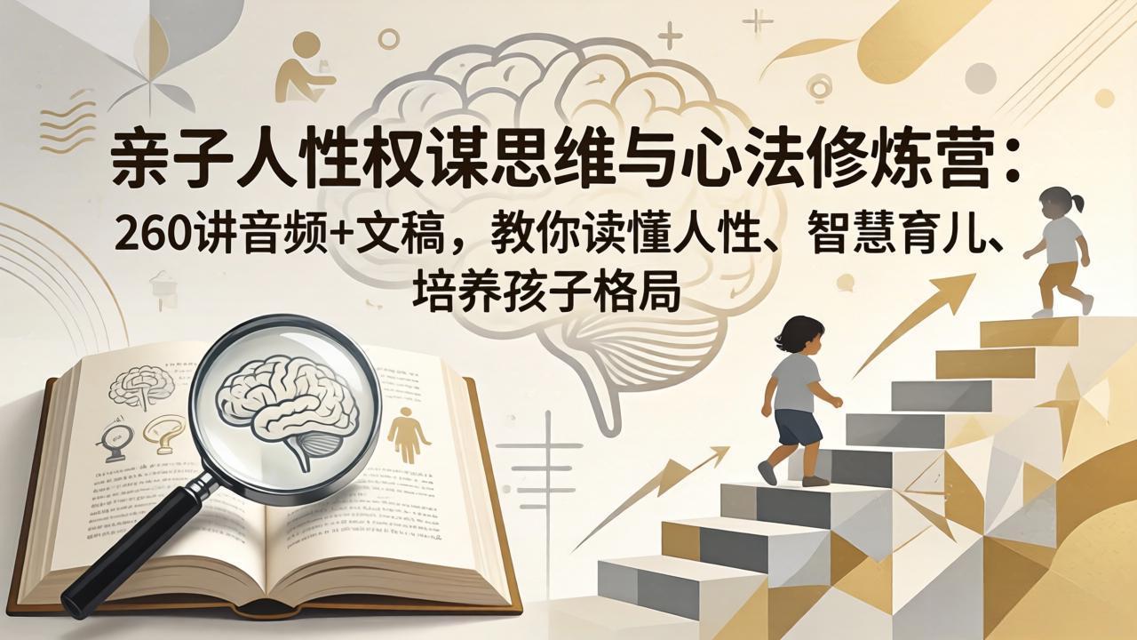 亲子人性权谋思维与心法修炼营：260讲音频+文稿，教你读懂人性、智慧育儿、培养孩子格局-心思维创富网_网上创业教程_网络创业项目