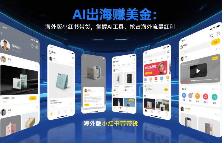 AI出海賺美金：海外版小红书带货，掌握AI工具，抢占海外流量红利(更新2026)-心思维创富网_网上创业教程_网络创业项目