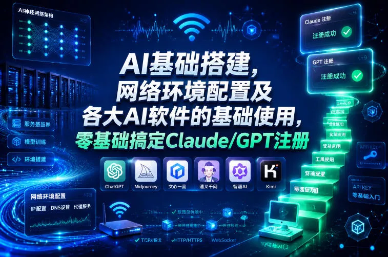 AI基础搭建，网络环境配置及各大AI软件的基础使用，零基础搞定Claude/GPT注册-心思维创富网_网上创业教程_网络创业项目