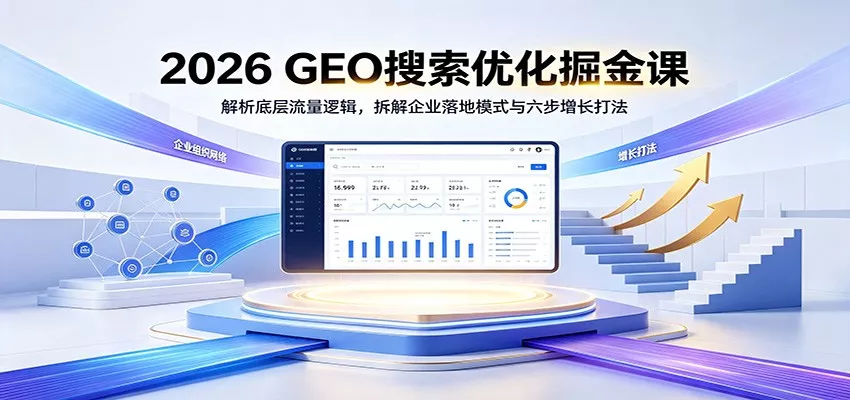 2026 GEO搜索优化掘金课：解析底层流量逻辑，拆解企业落地模式与六步增长打法-心思维创富网_网上创业教程_网络创业项目