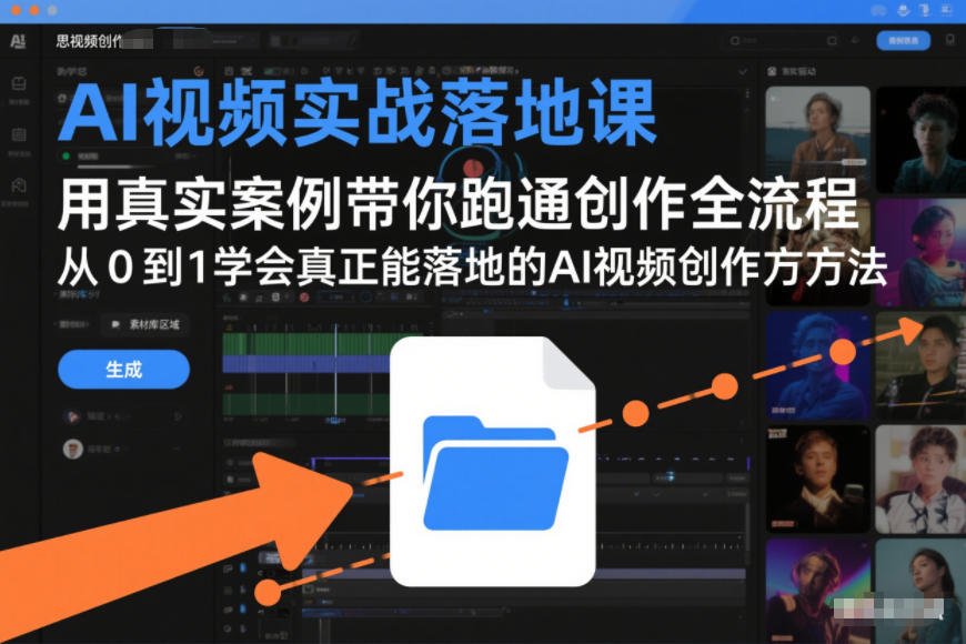 AI视频实战落地课，用真实案例带你跑通创作全流程，从0到1学会真正能落地的AI视频创作方法-心思维创富网_网上创业教程_网络创业项目