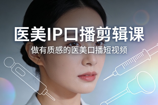 医美IP口播剪辑课，做有质感的医美口播短视频-心思维创富网_网上创业教程_网络创业项目