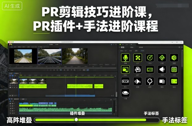 PR剪辑技巧进阶课，PR插件+手法进阶课程-心思维创富网_网上创业教程_网络创业项目