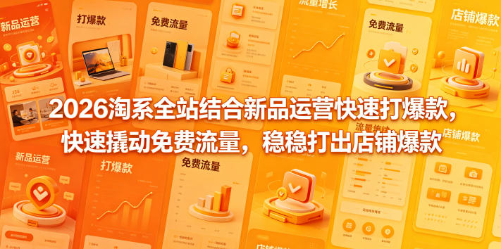 2026淘系全站结合新品运营快速打爆款，快速撬动免费流量，稳稳打出店铺爆款(更新5月12日)-心思维创富网_网上创业教程_网络创业项目