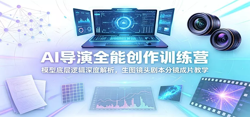 AI导演全能创作训练营：模型底层逻辑深度解析，生图镜头剧本分镜成片教学-心思维创富网_网上创业教程_网络创业项目