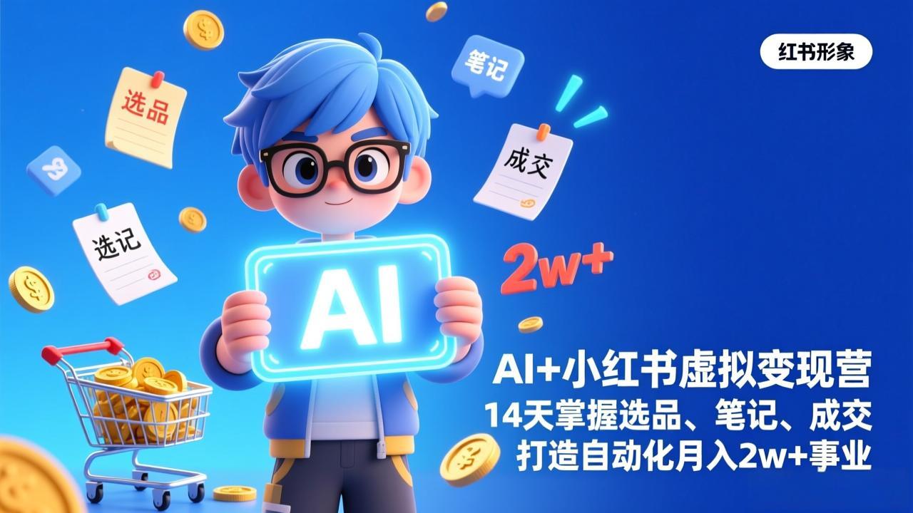 AI+小红书虚拟变现营(完结-心思维创富网_网上创业教程_网络创业项目