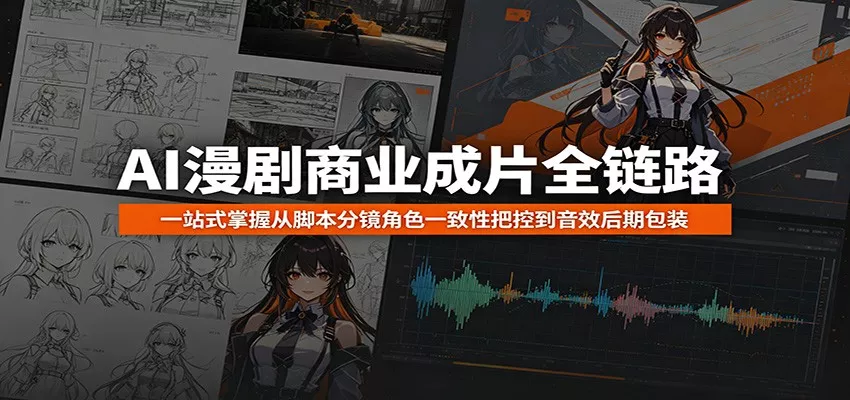 AI漫剧商业成片全链路：一站式掌握从脚本分镜角色一致性把控到音效后期包装-心思维创富网_网上创业教程_网络创业项目