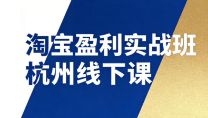 淘宝盈利实战班杭州线下课12月26-28日(音频+字幕)，帮你掌握SOP流程+12门核心技术-心思维创富网_网上创业教程_网络创业项目