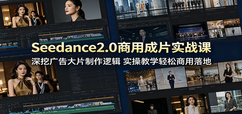 Seedance2.0商用成片实战课：深挖广告大片制作逻辑，实操教学轻松商用落地-心思维创富网_网上创业教程_网络创业项目