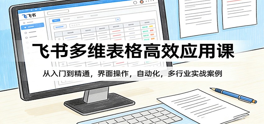 飞书多维表格高效应用课：从入门到精通，界面操作，自动化，多行业实战案例-心思维创富网_网上创业教程_网络创业项目