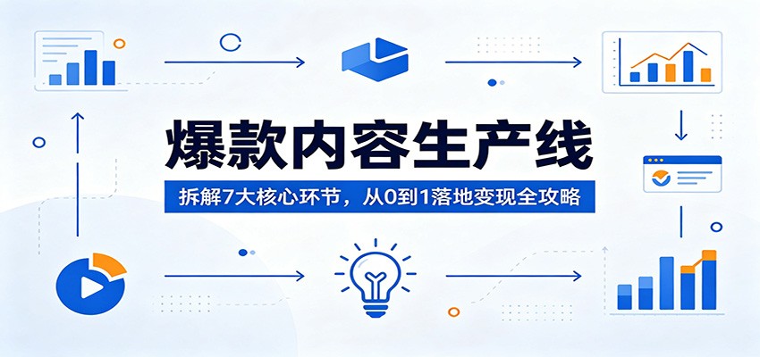 爆款内容生产线：拆解7大核心环节，从0到1落地变现全攻略-心思维创富网_网上创业教程_网络创业项目