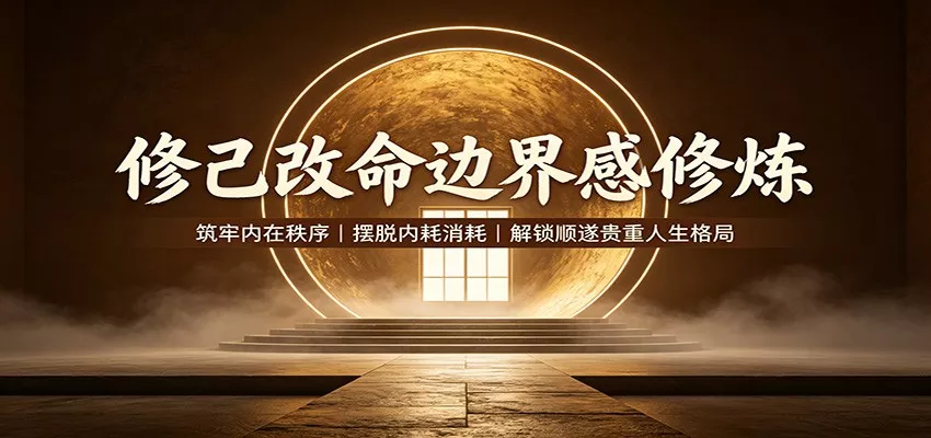 修己改命边界感修炼：筑牢内在秩序，摆脱内耗消耗，解锁顺遂贵重人生格局-心思维创富网_网上创业教程_网络创业项目