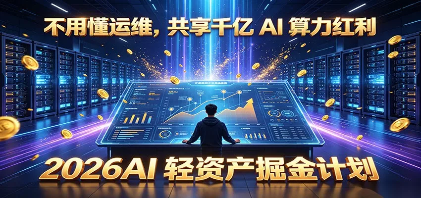 不用懂运维，共享千亿 AI 算力红利，2026AI 轻资产掘金计划-心思维创富网_网上创业教程_网络创业项目