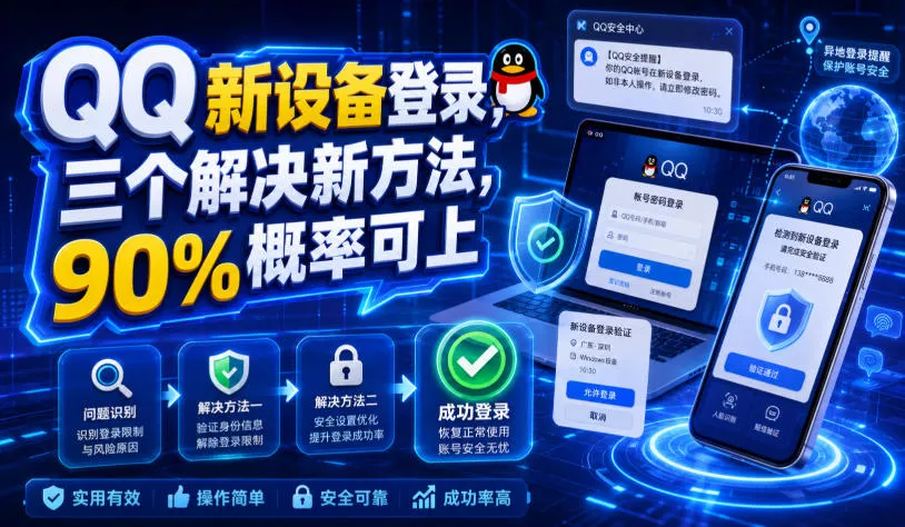 QQ新设备登录，三个解决新方法，90%概率可上-心思维创富网_网上创业教程_网络创业项目