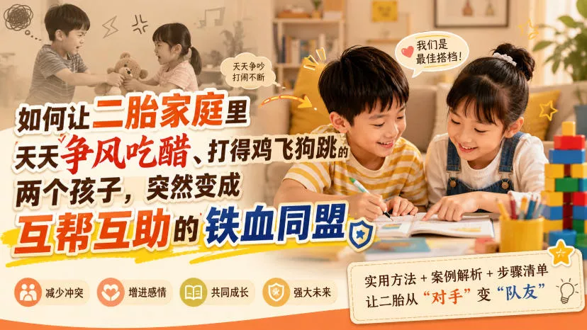 付费文章：如何让二胎家庭里天天争风吃醋、打得鸡飞狗跳的两个孩子，突然变成互帮互助的铁血同盟？-心思维创富网_网上创业教程_网络创业项目