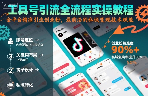 工具号引流全流程保姆级实操教程，全平台精准引流创业粉，最前沿的私域变现技术赋能-心思维创富网_网上创业教程_网络创业项目