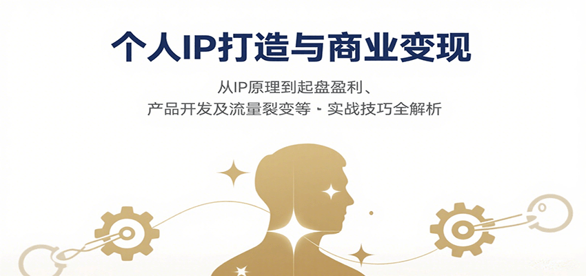 个人IP打造与商业变现，从IP原理到起盘盈利、产品开发及流量裂变等实战技巧全解析-心思维创富网_网上创业教程_网络创业项目