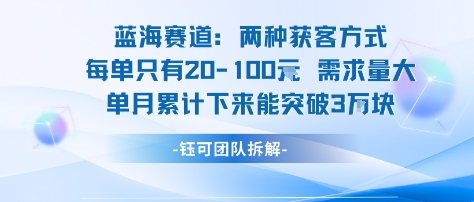 蓝海赛道：需求量大 单月累计下来能突破3W-心思维创富网_网上创业教程_网络创业项目