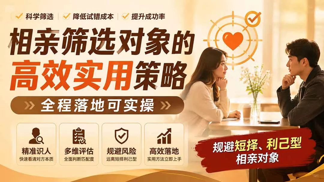 付费文章：相亲筛选对象的高效实用策略，全程落地可实操，规避短择、利己型相亲对象-心思维创富网_网上创业教程_网络创业项目