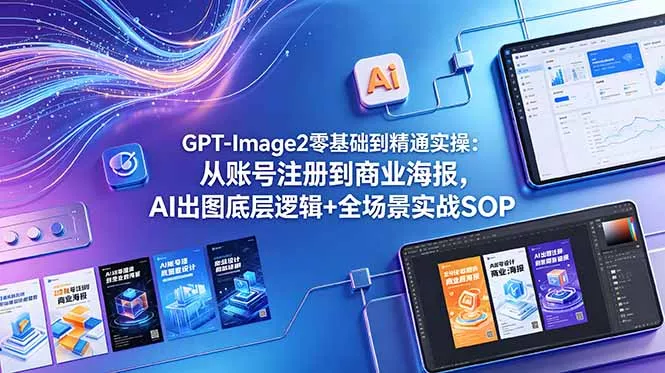 GPT-Image2零基础到精通实操：从账号注册到商业海报，AI出图底层逻辑+全场景实战SOP-心思维创富网_网上创业教程_网络创业项目