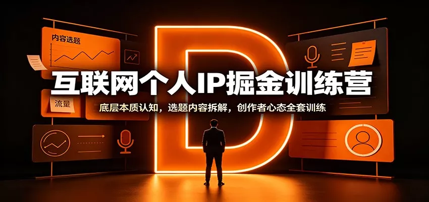 互联网个人IP掘金训练营：底层本质认知，选题内容拆解，创作者心态全套训练-心思维创富网_网上创业教程_网络创业项目