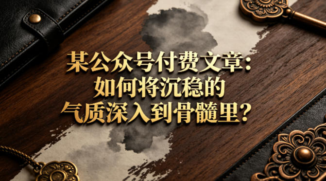某公众号付费文章：如何将沉稳的气质深入到骨髓里？-心思维创富网_网上创业教程_网络创业项目