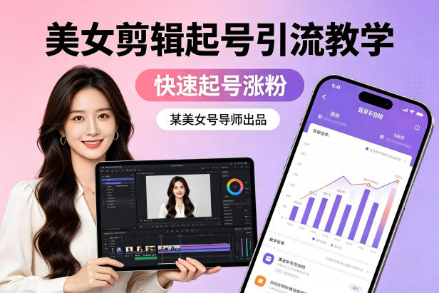 某美女号导师出品：美女剪辑起号引流教学，快速起号涨粉-心思维创富网_网上创业教程_网络创业项目